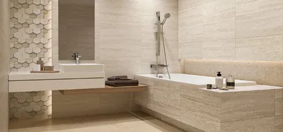 Плитка для ванны: фото с эффектом объема