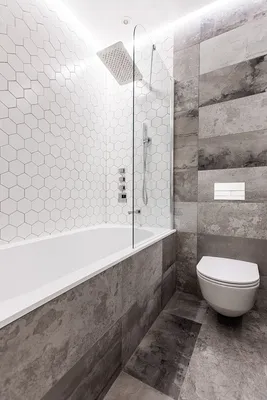 Идеи для плитки в ванной комнате: фото с эффектом металла