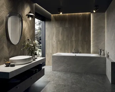 **Идеи для дизайна ванной комнаты с плиткой - фото внутри**