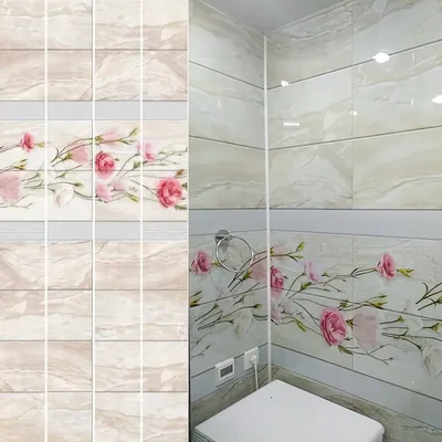 4) Новые фотографии плитки ПВХ для ванной комнаты