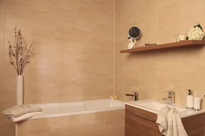 Вдохновение для ванной комнаты: фото с плиткой пвх
