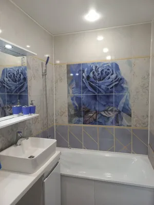 Идеи для обновления ванной комнаты: фото с плиткой пвх