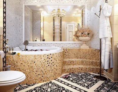 Фото мозаики для ванной комнаты: изображения в формате 4K