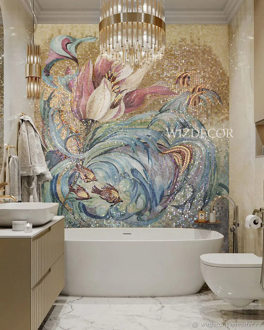 Мозаика в ванной комнате: идеи дизайна, варианты отделки