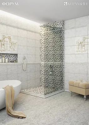 Мозаика в ванной комнате: современные стили и фото