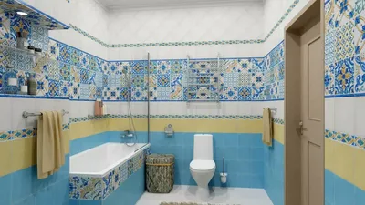 **Топ-30 дизайнов ванной комнаты с разнообразной плиткой**
