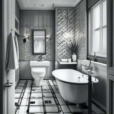 **Идеи дизайна ванной комнаты: фотографии с различными стилями плитки**