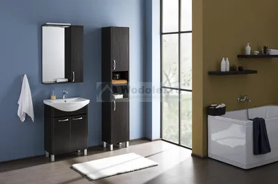 4K фотография ванной комнаты с плиткой венге