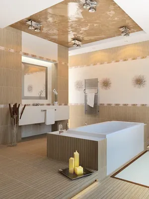 Фото плитки зебрано ванной в 4K разрешении