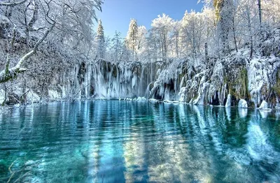 Замерзший рай: Зимние пейзажи Плитвицких озер