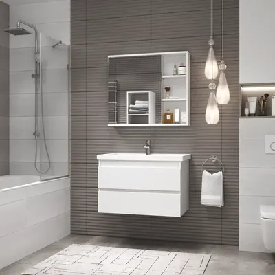 Подвесная ванна, придающая ванной комнате современный и стильный вид