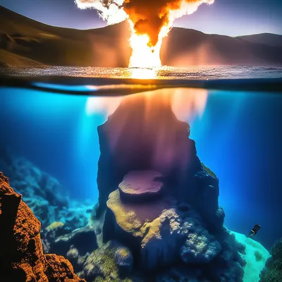 Подводные вулканы: красота и разрушение на одном фото