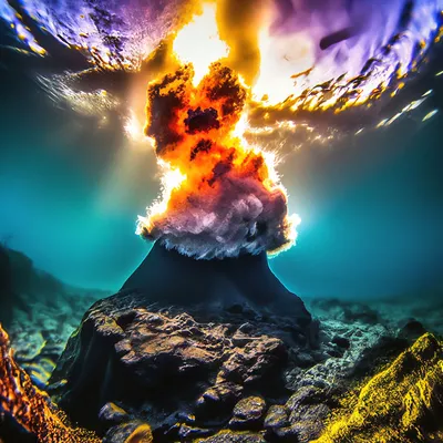 Горячие извержения подводных вулканов: потрясающие моменты изнутри земли.
