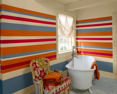 Покраска стен в ванной: фото идеи