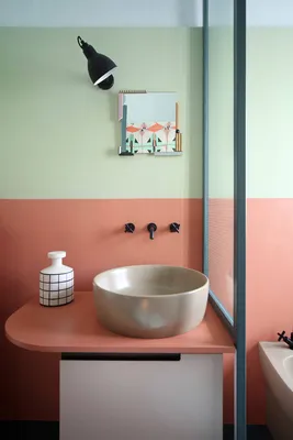 Красивые изображения ванной комнаты с покрашенными стенами