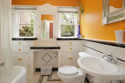 Фото ванной комнаты с нежными оттенками стен