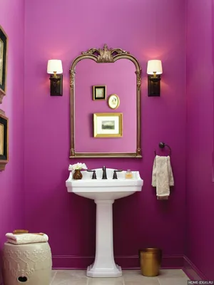 Покраска ванной комнаты: фото с использованием геометрических узоров