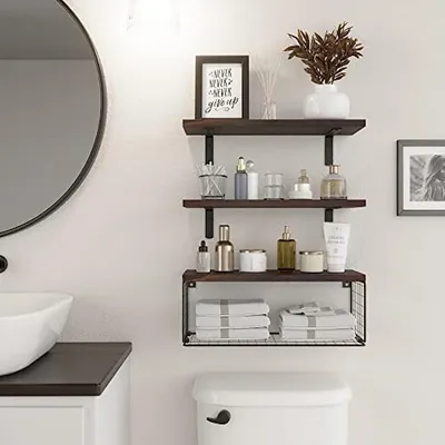 Фото полок для ванной комнаты: варианты установки и дизайна