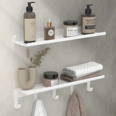 Фото полок для ванной комнаты: практичные и стильные решения для хранения