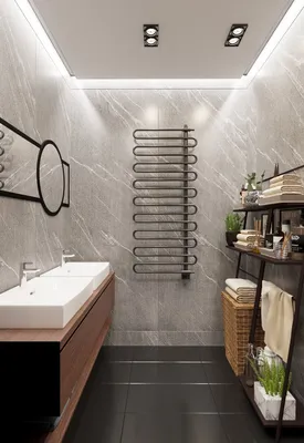 Изображение полотенцесушителя над ванной в формате JPG для ванной комнаты