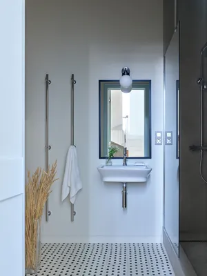 Фотк полотенцесушителя в ванной