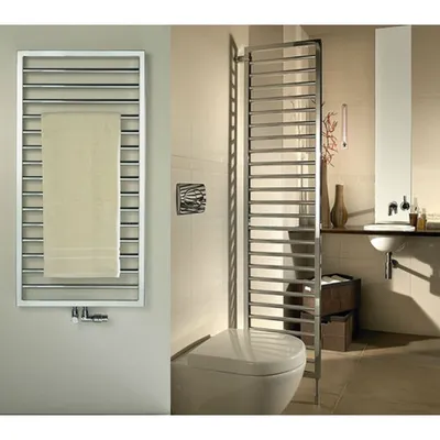 Интересный дизайн полотенцесушителя водяного для ванной комнаты