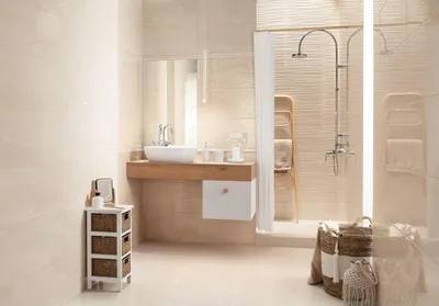 Идеи дизайна ванной комнаты с использованием разных видов польской плитки
