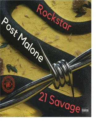 Картинка Post Malone с эффектом винтажной пленки