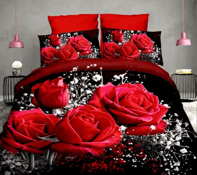 Постельное белье с розами фотографии