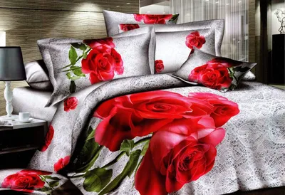 Красивые розы на постельном белье: живописный образец для вашего интерьера