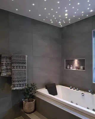 HD фото потолочных светильников в ванной комнате
