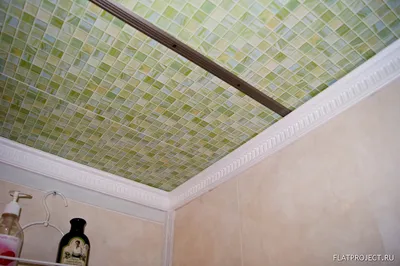 Скачать картинку потолка в ванной комнате из пластиковых панелей бесплатно