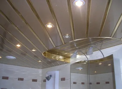 Скачать изображение потолка в ванной комнате из пластиковых панелей бесплатно