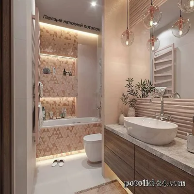 Уникальные дизайны потолков в ванной комнате