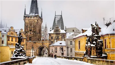 Зимние виды Праги: Фотки для скачивания