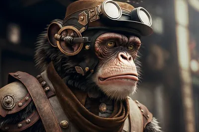 Лучшие фотографии шимпанзе в арт-стиле для скачивания