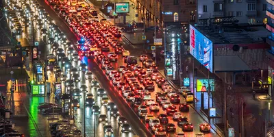 Пробки в Москве из машины: фотографии хаоса на дорогах