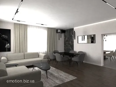Фото гостинной комнаты с простым и стильным дизайном