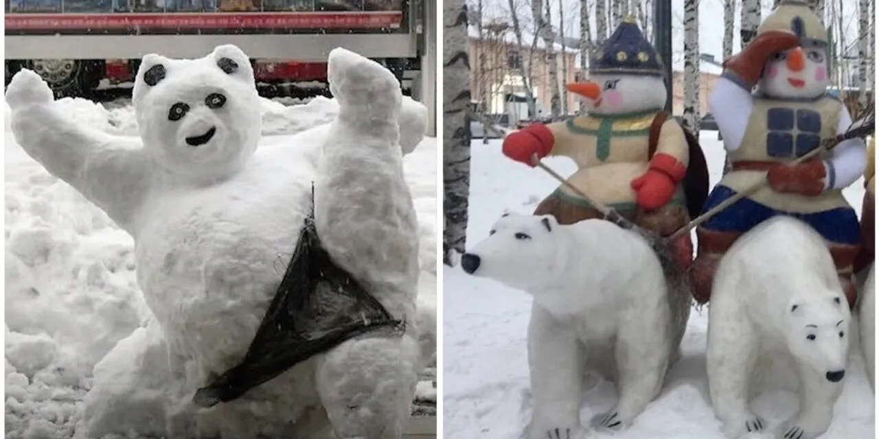 фигуры из снега своими руками фото: 3 тыс изображений найдено в Яндекс Картинках
