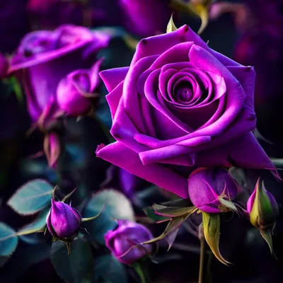 Нежная картина: фото пурпурной розы в jpg
