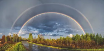 Пленительный момент: дождь и радуга