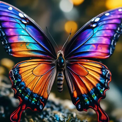 Фото радужной бабочки для использования в проекте