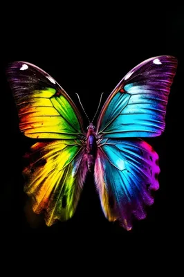 Изображение радужной бабочки с возможностью выбора формата для скачивания в JPG для использования на веб-странице