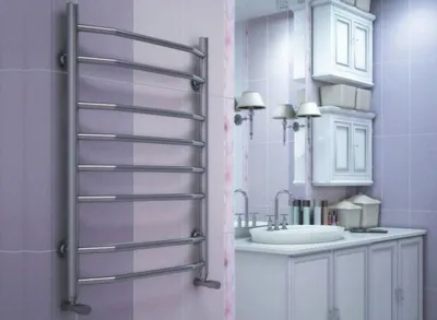 Фото: креативные идеи для установки полотенцесушителя в ванной