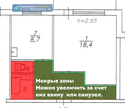 Фотографии идеального расширения ванной комнаты через коридор