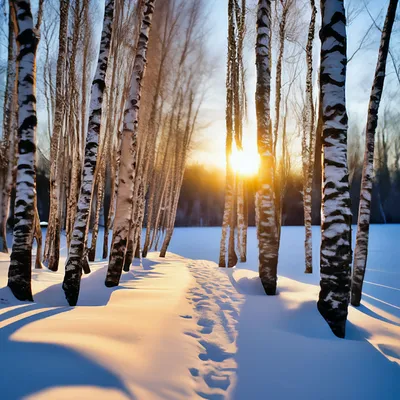 Уникальные изображения рассвета зимой - скачать JPG, PNG, WebP
