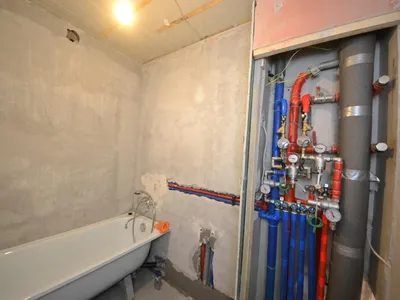 Фото разводки труб в ванной. Размеры изображений на выбор, формат для скачивания: JPG, PNG, WebP