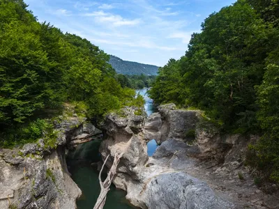 Фото реки Белая в зимнем пейзаже