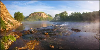 Фотография реки с горами: величественный пейзаж