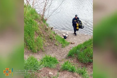 Картинка реки Орель с водопадом